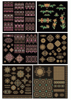 Golden Flower Mandala Decorative Elements Ornament Free Vector File