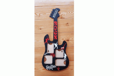 Guitar Picture Frame Photos Rock For Laser Cutting Free Vector File