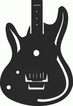 Guitar Wall Clock Free DXF File