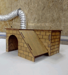Hamster House Rat Small Animal Hideout Pet House With Slide For Laser Cut Free Vector File, Free Vectors File