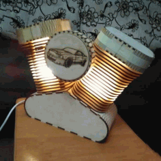 Harley Davidson 3d Wooden Puzzle Lamp Laser Cut Night Light Table Lamp Free Vector File