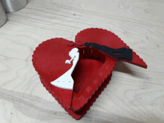 Heart Box Drawing For Laser Cut Free Vector File