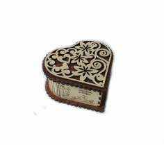 Heart Casket Layout For Laser Cut Free Vector File