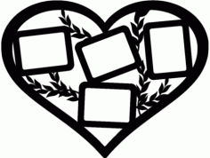 Heart Foto Frame Free DXF File