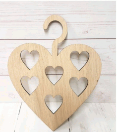 Heart Shaped Hanger Free Vector File