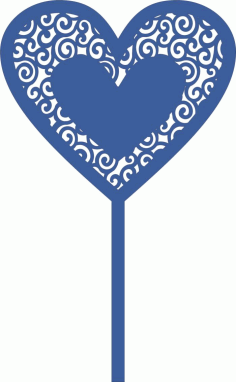 Heart Shapped Decorative Topper Design Free Vector File, Free Vectors File