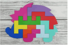 Hedgehog Educational Puzzle Toy Free Vector File