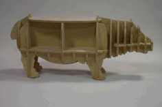 Hippo Table Diy 3d Puzzle Free DXF File