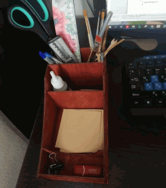 Home Office Supply Desktop Storage Rackfor Laser Cut Free DXF File