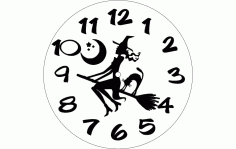 Horloge Sorciere Clock Free DXF File