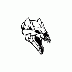 Horror Skull Bird Head 001 Free DXF File