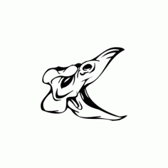 Horror Skull Bird Head 006 Free DXF File
