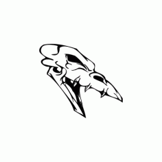 Horror Skull Bird Head 008 Free DXF File