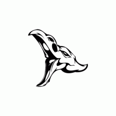 Horror Skull Bird Head 010 Free DXF File