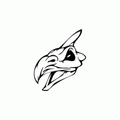 Horror Skull Bird Head 012 Free DXF File