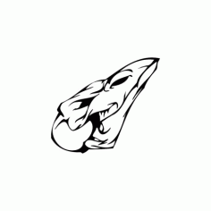 Horror Skull Bird Head 014 Free DXF File