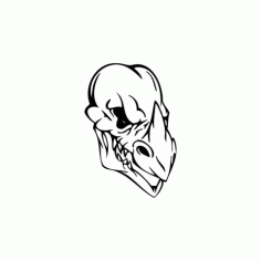Horror Skull Bird Head 016 Free DXF File