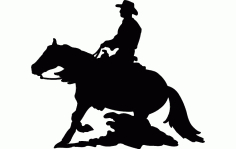 Horse And Rider Silhouette Free DXF File, Free Vectors File