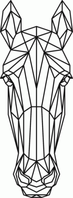 Horse Head 3d Murals For Laser Cut Plasma Decal Free DXF File