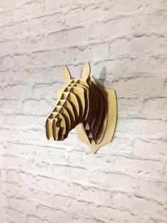Horse Head Trophy For Laser Cut Free DXF File