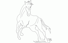 Horse Jumping Silhouette Free DXF File, Free Vectors File