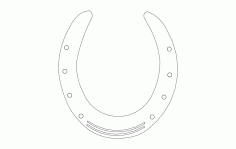 Horse Shoe Art Free DXF File