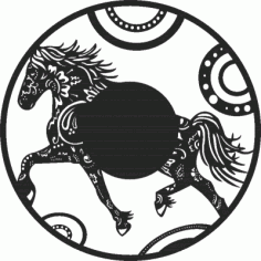 Horse Wall Clock Free Vector File