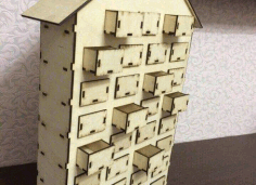 House Calendar Laser Cut Free DXF File