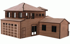 House Model For Laser Cut Free Vector File, Free Vectors File