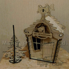 House Of Candy Box For Laser Cutting Free Vector File