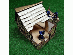 House Ruin House Template Free DXF File