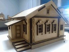 House Rural Scale 143 Hdf 3mm For Laser Cutting Free Vector File
