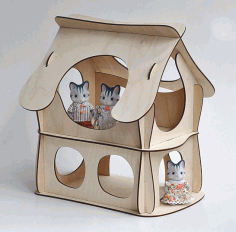 House Template For Laser Cut Free Vector File