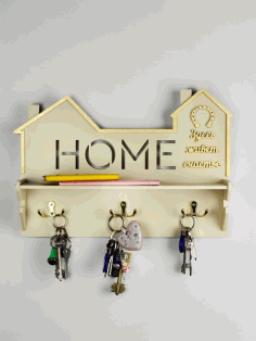 Housekeeper Home Shape Template For Laser Cut Free Vector File