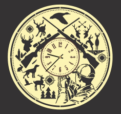 Hunter Wall Clock Diameter 40 Cm Free Vector File