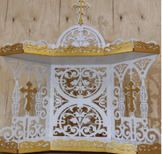 Iconostasis Shelf For Icons 4mm Layout Free Vector File