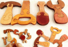 Instruments Wooden Jigsaw Puzzle For Laser Cut Free Vector File