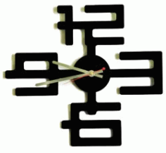 Interior Clock For Laser Cut Cnc Free DXF File