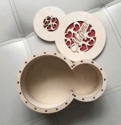 International Women Day 8 March Gift Box For Laser Cut Free Vector File