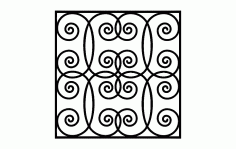 Ironwork Grilles Design Free DXF File