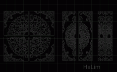 Islamic Pattern Door Free DXF File