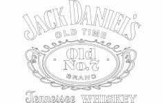 Jack Daniel Tennessee Whiskey Logo Free DXF File