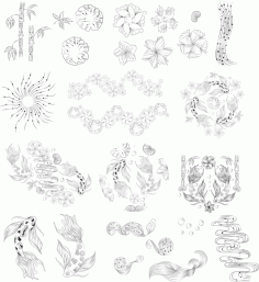 Japan Zenart Set Free Vector File