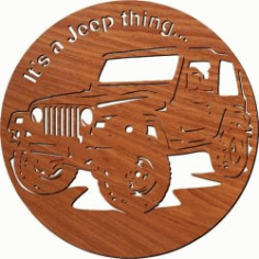 Jeep Car Wall Clock For Laser Cut Plasma Free DXF File