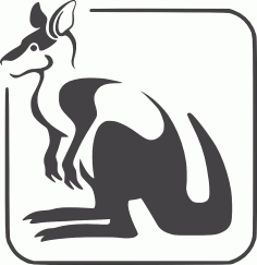 Kangaroo Logo Free DXF File