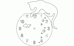 Kedili Saat Clock Free DXF File