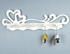 Key Holder Wall Hanging For Laser Cut Free Vector File