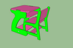 Kid Chair And Table Free Vector File