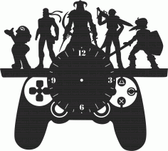 Kid Room Wall Clock Free DXF File