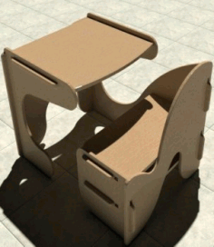 Kids Desk With Chair Study Desk Laser Cut Cnc Router Plans Free Vector File